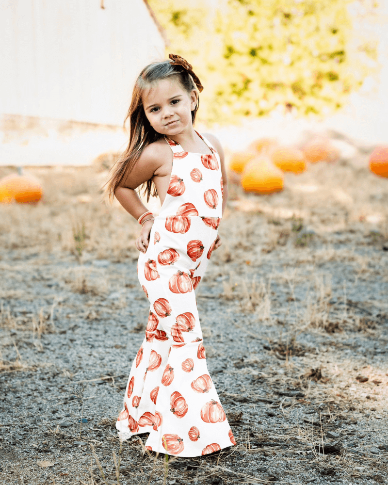 Andi Pleated Bell Bottom Jumpsuit  - Pumpkin Patch