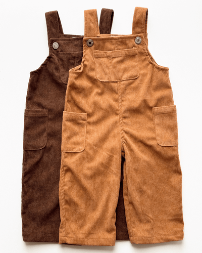 Liam Corduroy Overalls - Brown Bear