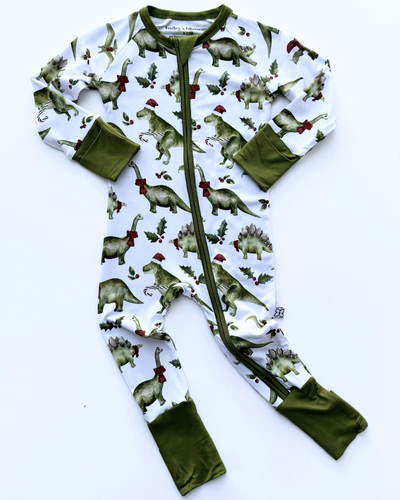 Christmas Sleepwear - Candy Cane Dinosaur