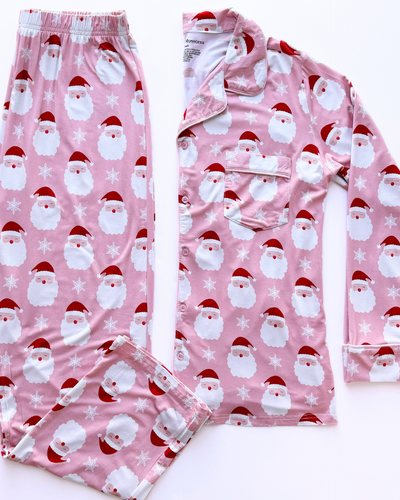 Family Matching Sleepwear - Pink Santa