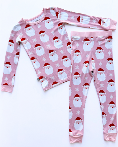 Family Matching Sleepwear - Pink Santa