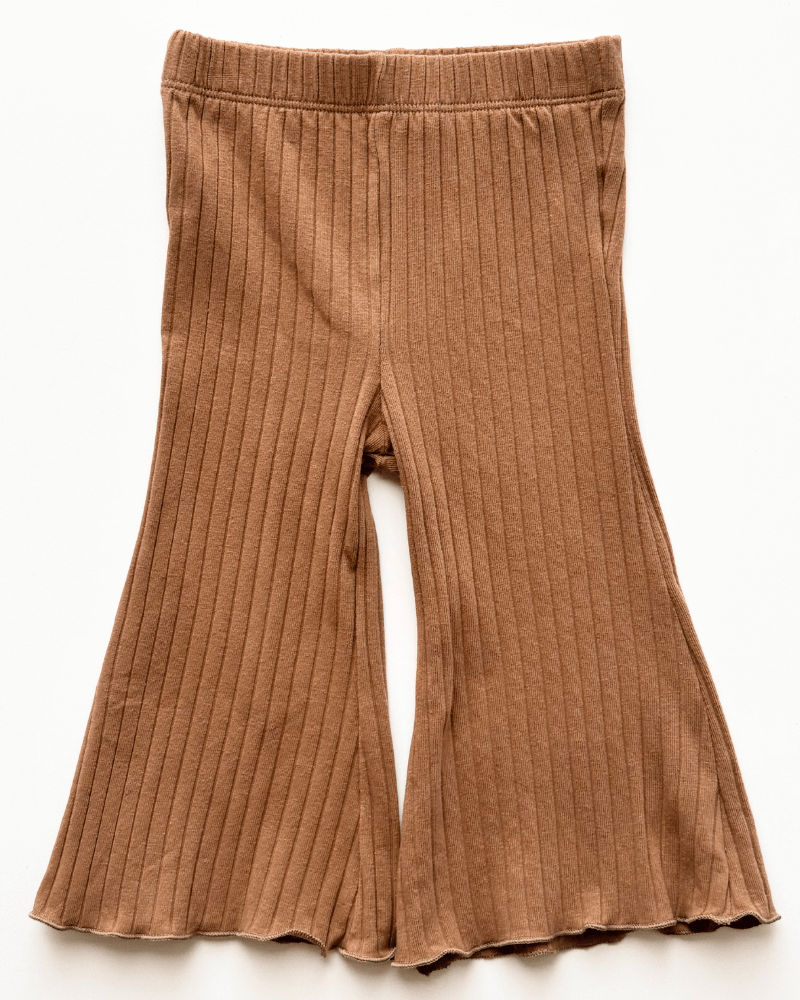 Teddi Ribbed Flares - Baked Clay