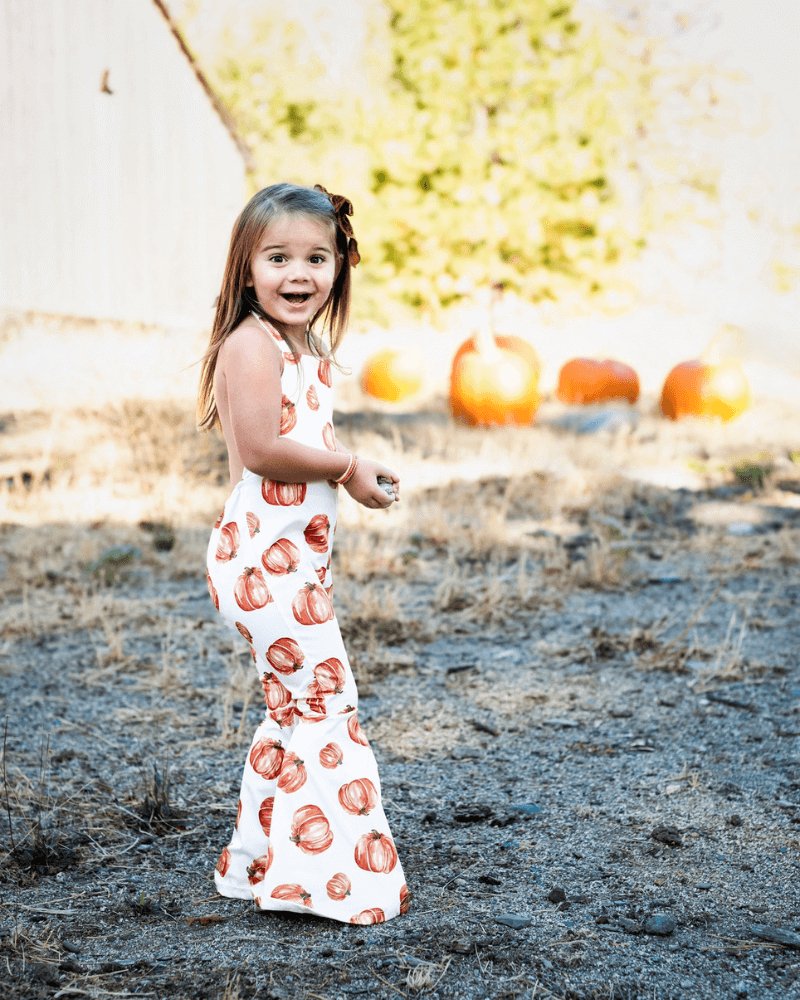 Andi Pleated Bell Bottom Jumpsuit - Pumpkin Patch #product_type - Bailey's Blossoms