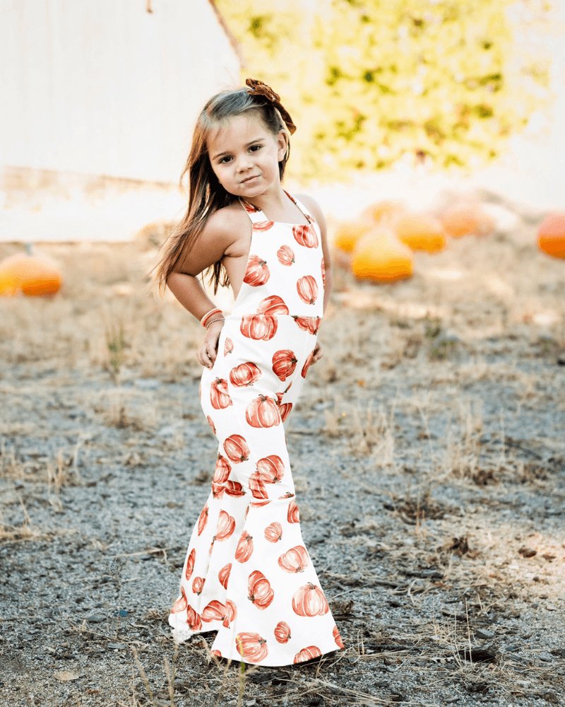 Andi Pleated Bell Bottom Jumpsuit - Pumpkin Patch #product_type - Bailey's Blossoms