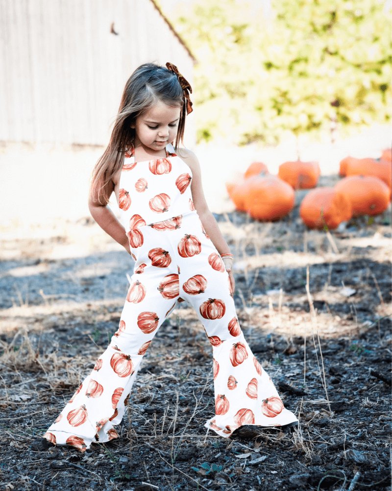 Andi Pleated Bell Bottom Jumpsuit - Pumpkin Patch #product_type - Bailey's Blossoms