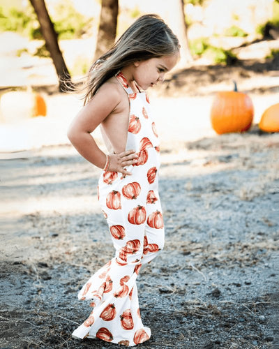 Andi Pleated Bell Bottom Jumpsuit - Pumpkin Patch #product_type - Bailey's Blossoms