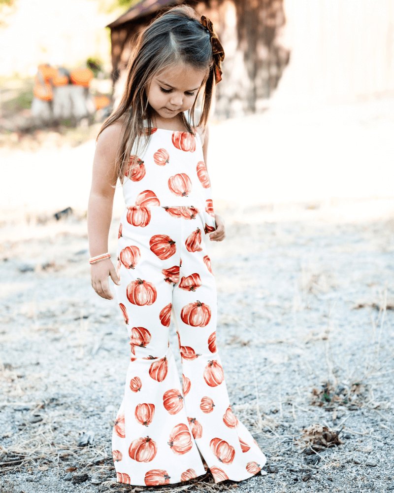 Andi Pleated Bell Bottom Jumpsuit - Pumpkin Patch #product_type - Bailey's Blossoms