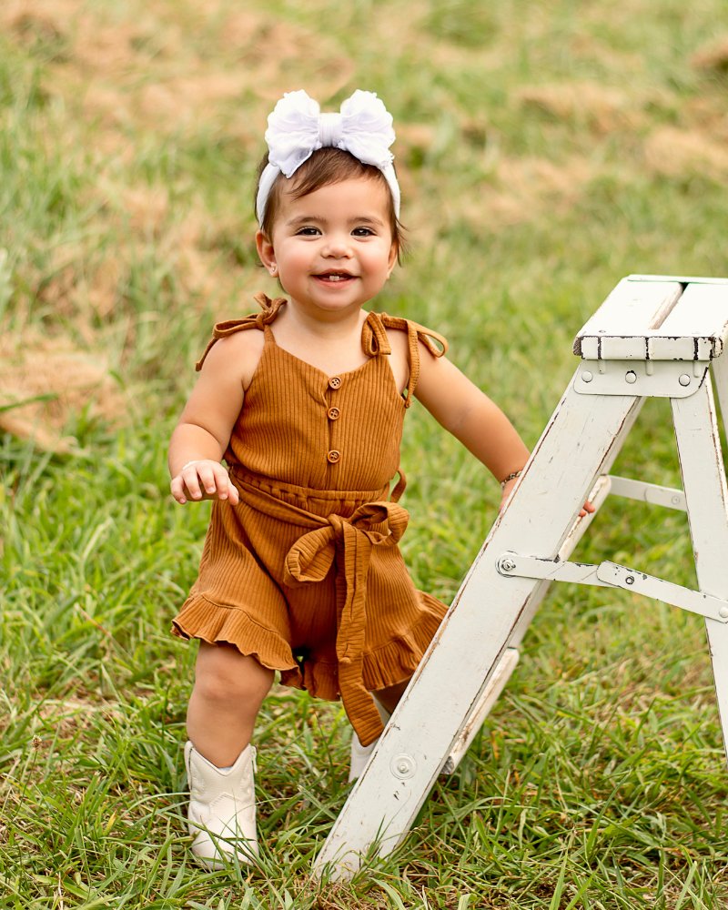 Ashton Tie - Strap Romper - Mocha #product_type - Bailey's Blossoms