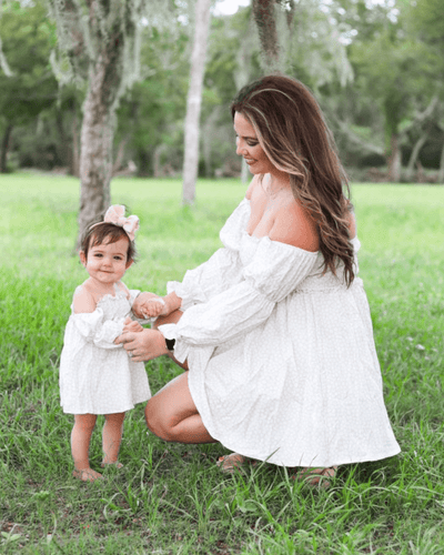 Calliope Puff Sleeve Off Shoulder Dress - Small Flowers