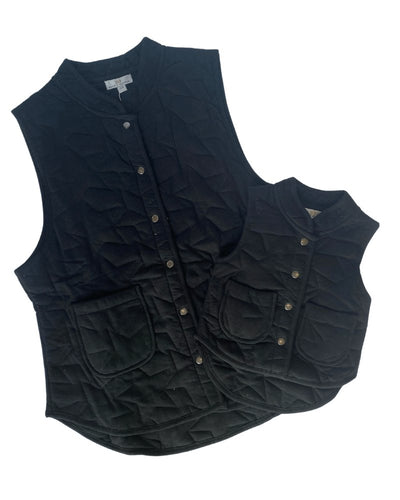 Emma Quilted Star Vest - Black #product_type - Bailey's Blossoms