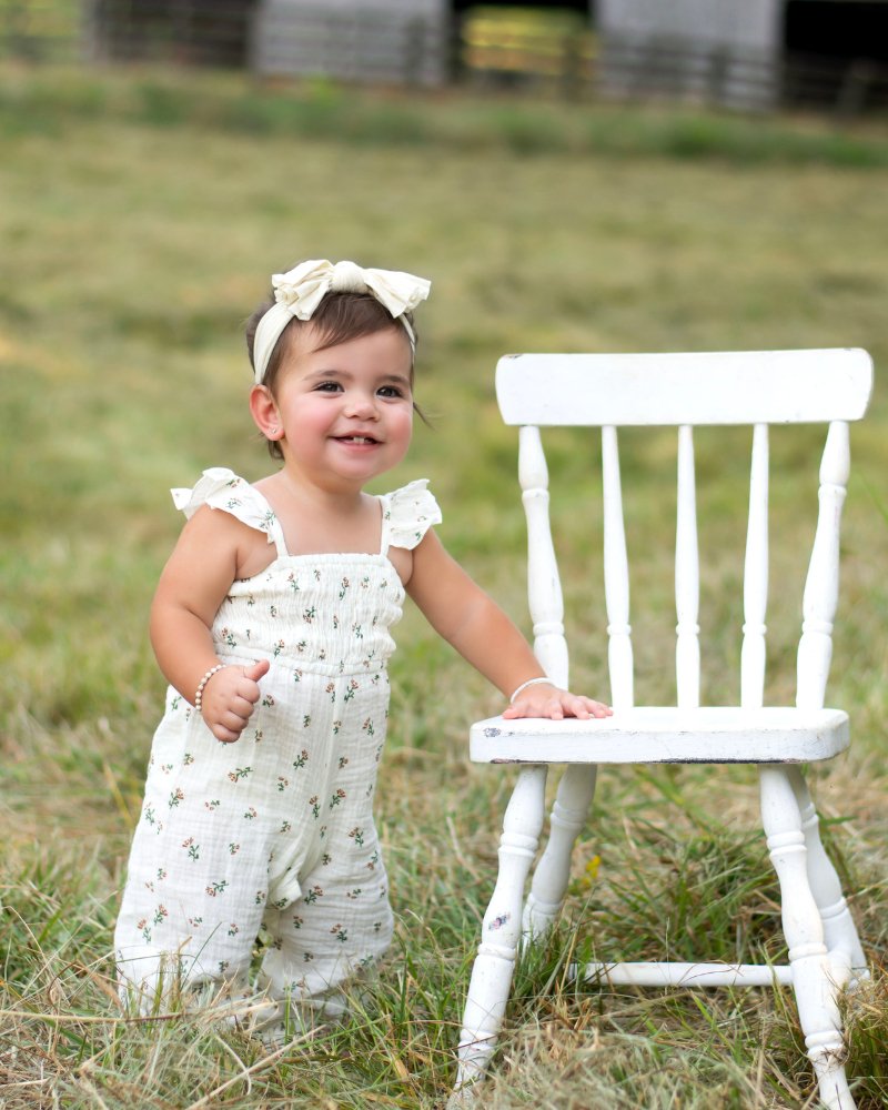 Paisley Smocked Ruffle Jumpsuit - Ivory Floral #product_type - Bailey's Blossoms