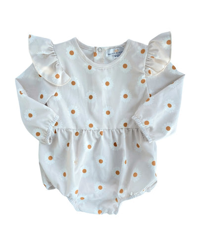 Rhodes Bubble Shorty Romper - Ivory Daisy #product_type - Bailey's Blossoms