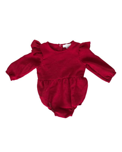 Rhodes Bubble Shorty Romper - Scarlett #product_type - Bailey's Blossoms