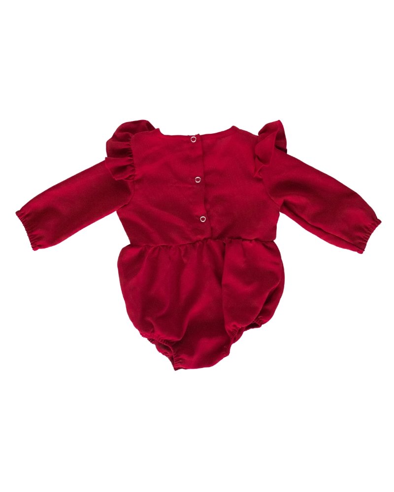 Rhodes Bubble Shorty Romper - Scarlett #product_type - Bailey's Blossoms