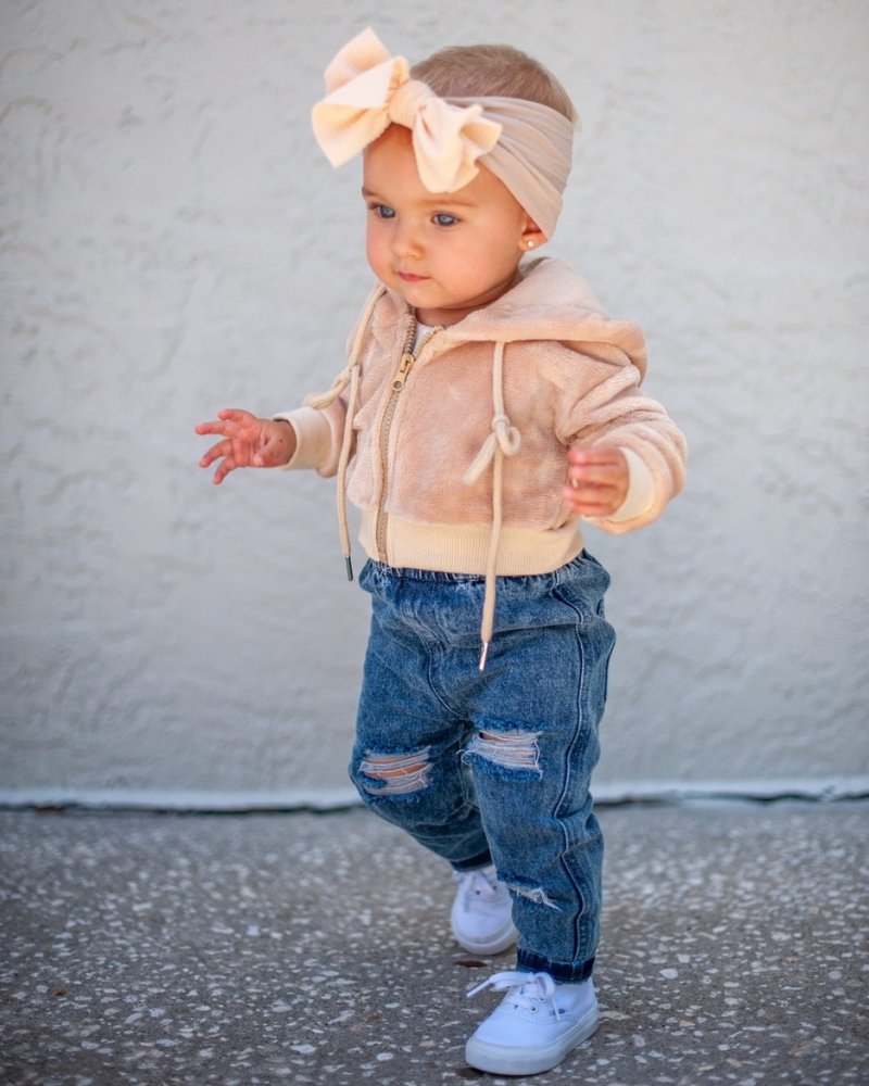 Tammie Drop Shoulder Teddy Hoodie - Almond #product_type - Bailey's Blossoms